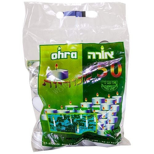 Menora T-Light Candles -Box of 10 Bags of 50 T-Lights (SC-MTLC)