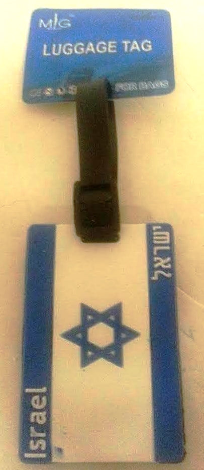 Suitcase name tag Israel (06297)