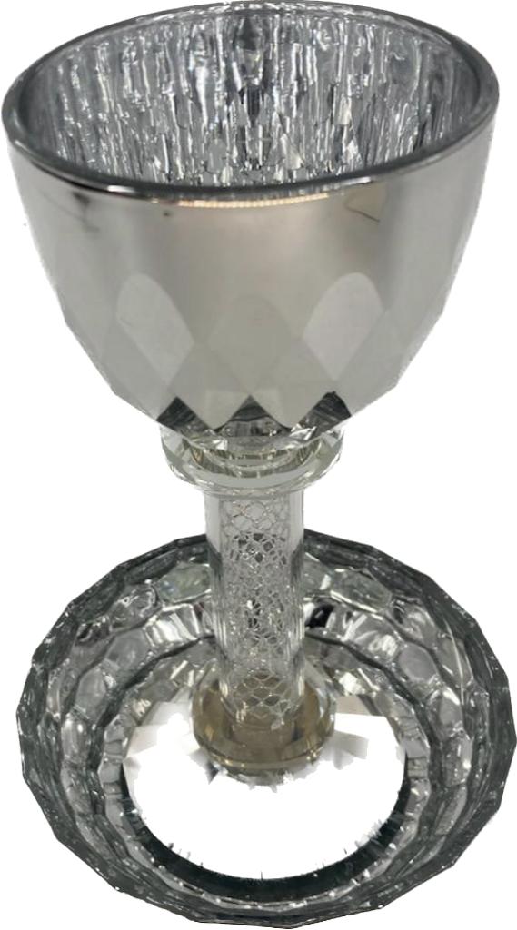 Crystal/Mirror Kiddush Cup & Tray-Elijah Cup (KC-12353N)
