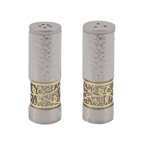 Emanuel Salt & Pepper Shakers with Metal Cutout (EM-SAF)