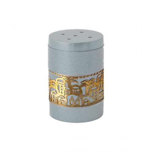 Anodized Aluminum Salt Shaker with Metal Cutout (EM-SAG)