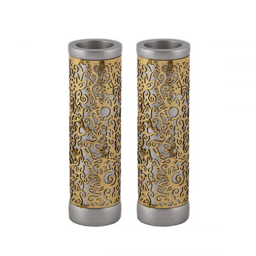 Emanuel Round Candlesticks w/ Full Metal Cutout (EM-CJ)