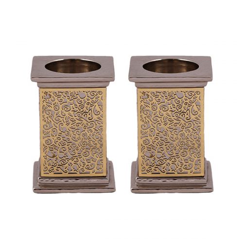 Emanuel Square Candlesticks w/ Full Metal Cutout (EM-CG)