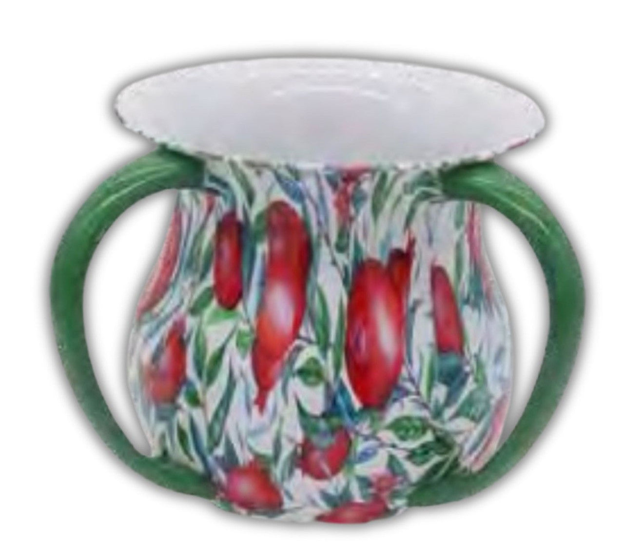 Hadarya Hand Painted Acrylic Washcup-Pomegranate Design (WC-HDR1945)