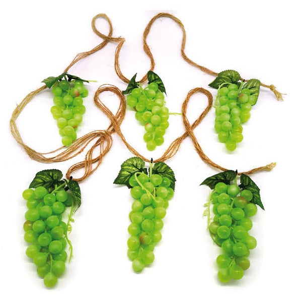 Six Cluster Green Grape Garland On Rope- 9' (200103G)