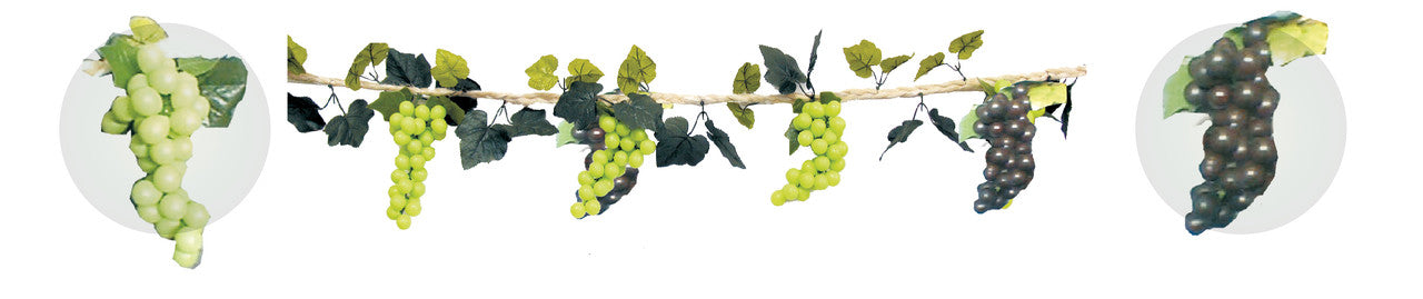 9' Plastic Grape Garland - 10 large clusters (200218)