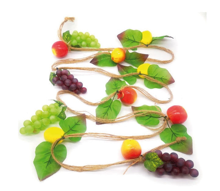 Fruit And Grape Garland On Rope - 9ft (200306)