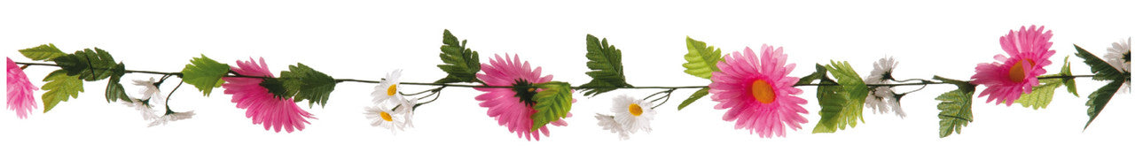 8' Garland of Sunflowers and Daisies - pink (201336)