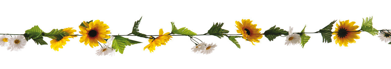 8' Garland of Sunflowers and Daisies (201337)