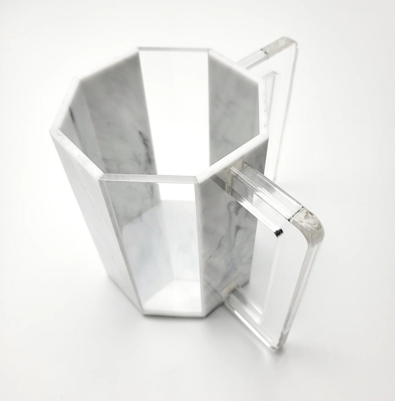 Lucite and Marble Design Hexagon Washing Cup (WC-ZWCP)