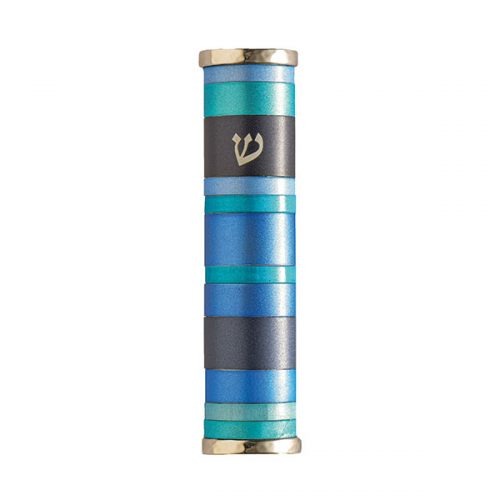 Emanuel Mezuzah Case w/ Rings--Multicolor (EM-MZP)