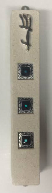 Ceramic Stone Avnei Choshen Mezuzah Case 12cm (MZ-2103)