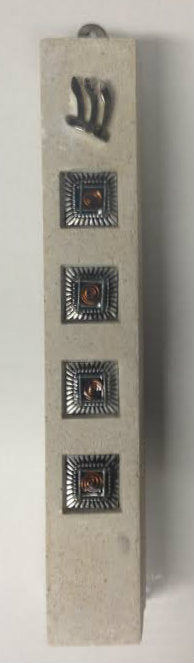 Ceramic Stone Avnei Choshen Mezuzah Case 12cm (MZ-2106)