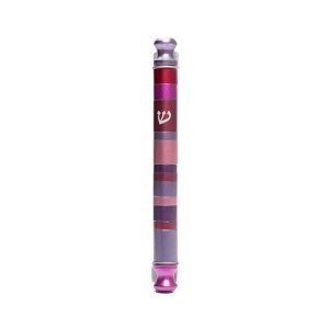 Anodized Cylinder Mezuzah Case Stripes (EM-MZU1-5)