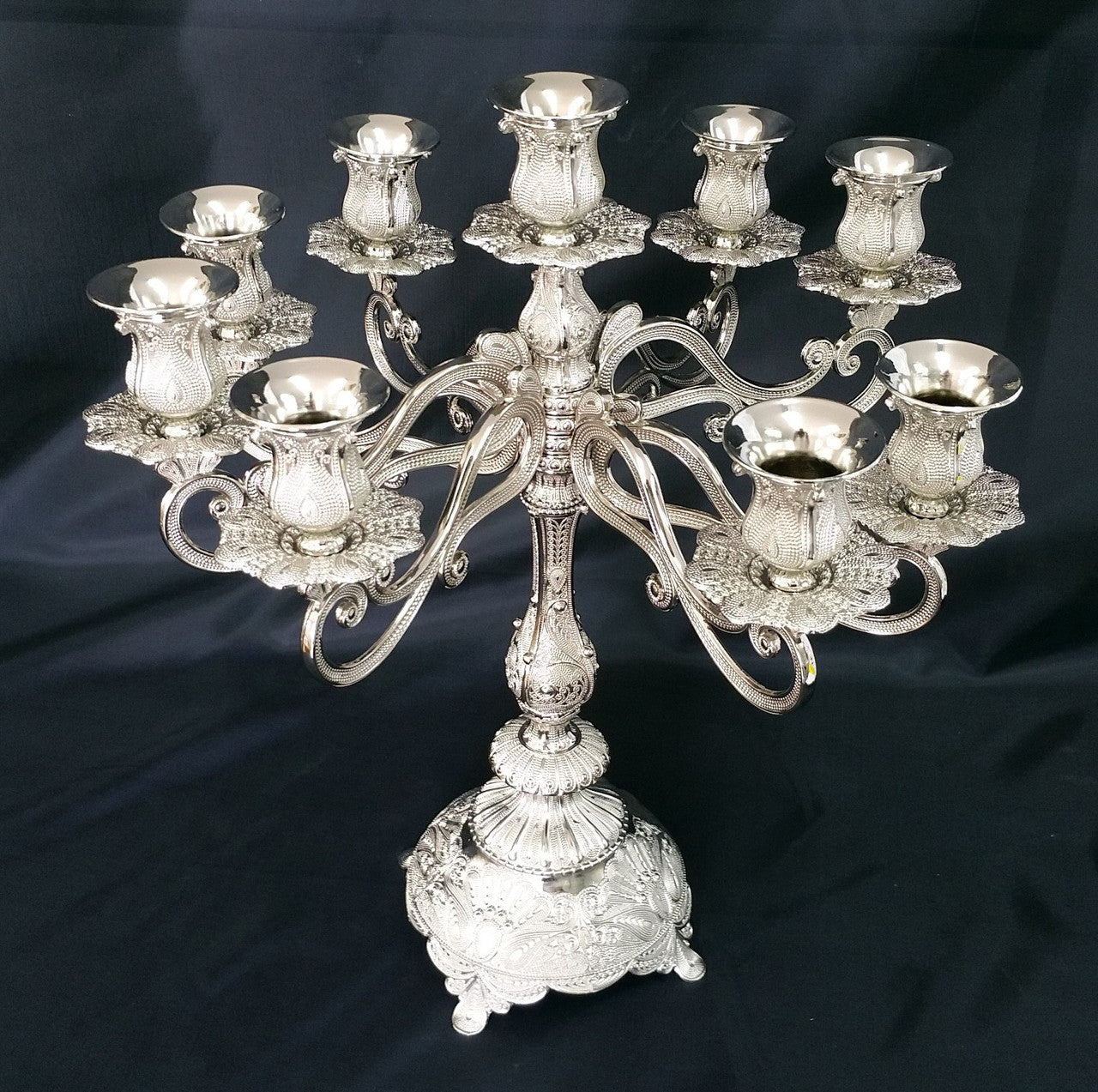 S/P Filigreen 9 Branch Candelabra 16" (CS-22779)