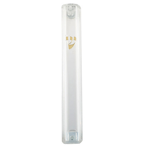 Clear Plastic Mezuzah Case 10cm (MZ-28280)