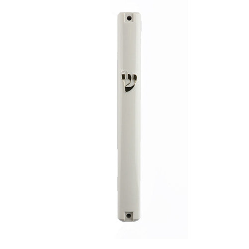 White Plastic Mezuzah Case 15cm (MZ-28285)