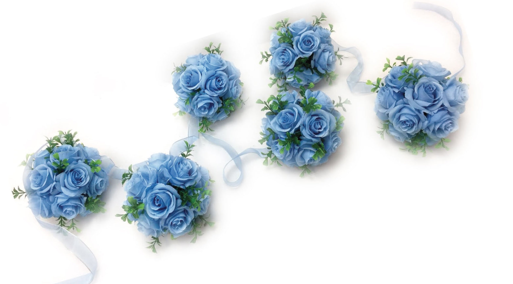 9' Garland with 6 flower balls (CLA-2017239)