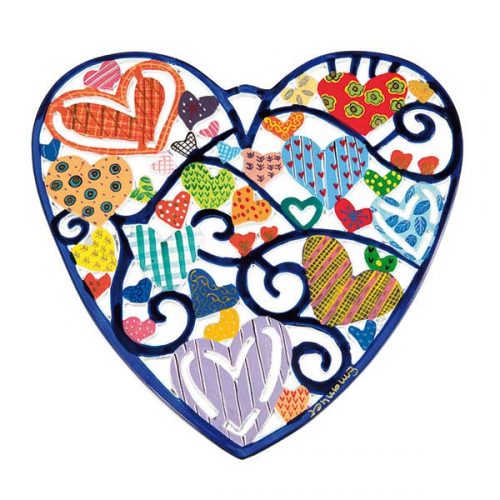Hand Painted Metal Laser Cut Decoration-Large (EM-WHB)