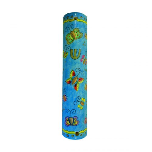 Large Wooden Mezuzah (EM-MZL Round)