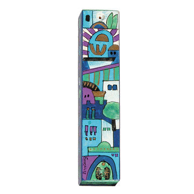Large Wooden Mezuzah (EM-MZL Square)