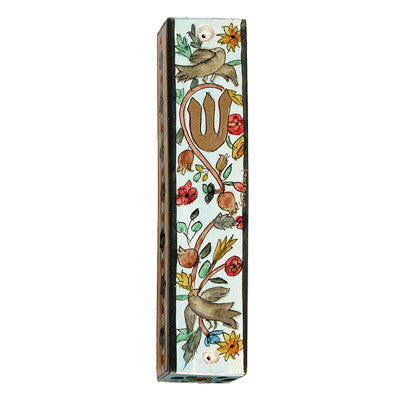 Large Wooden Mezuzah (EM-MZL Square)