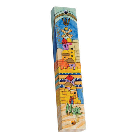 Large Wooden Mezuzah (EM-MZL Square)