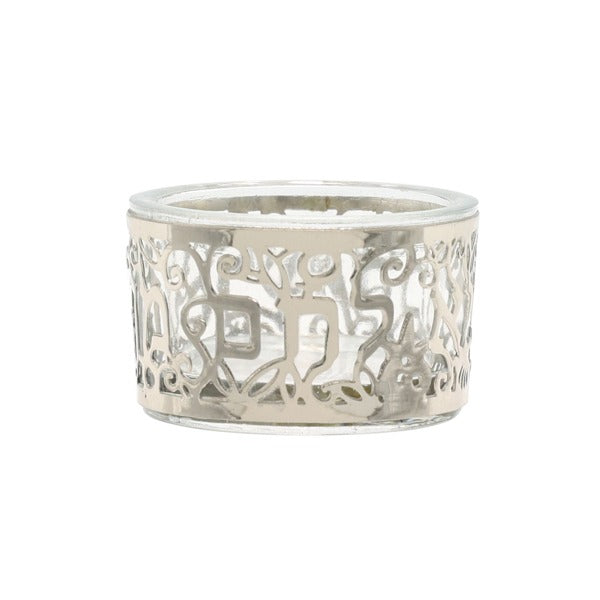 Glass Salt Dish-Metal Cutout (EM-SAJ)