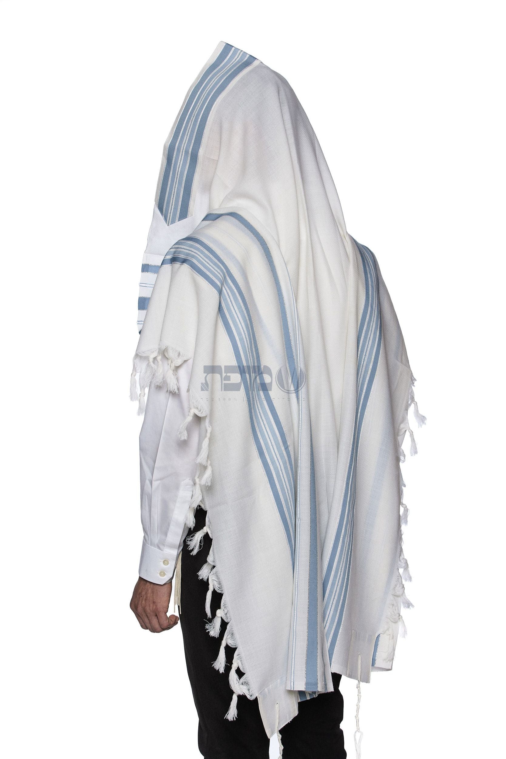 Mofet Wool Tallit - Lamenatzach/Non-Slip Weave Design (TAL-WOL)