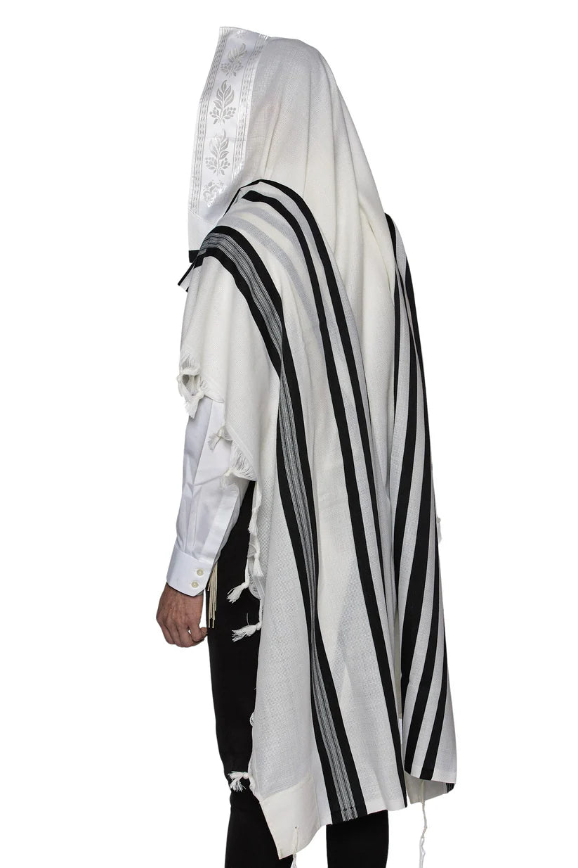Mofet Wool Tallit - Hallel/Luxurious Weave Design (TAL-WOH)