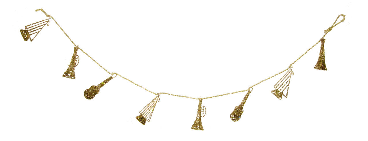 Glittered Musical Instument Garland - Silver - 5' (300681S)