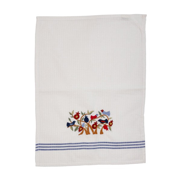Embroidered Hand Towel w/ Blue Lines (Matches W/C EM-NYO) (EM-TMC)