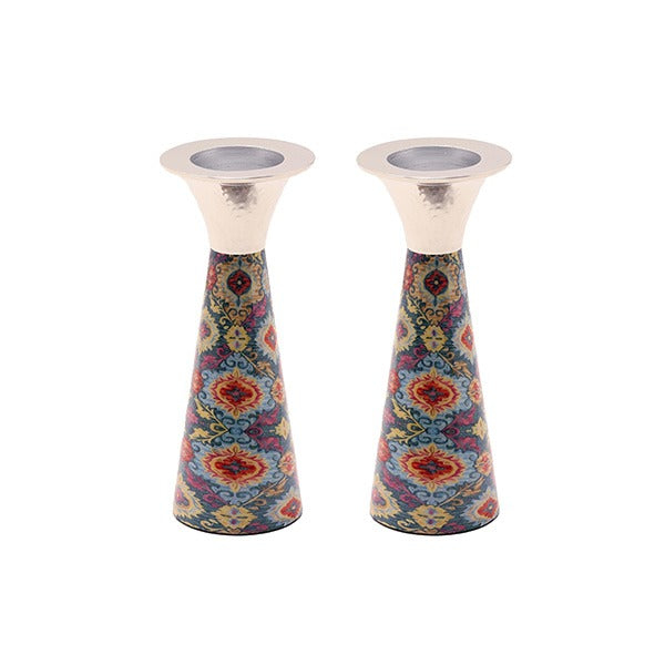Emanuel Painted Cone Shaped Candlesticks 6" (EM-CSN)