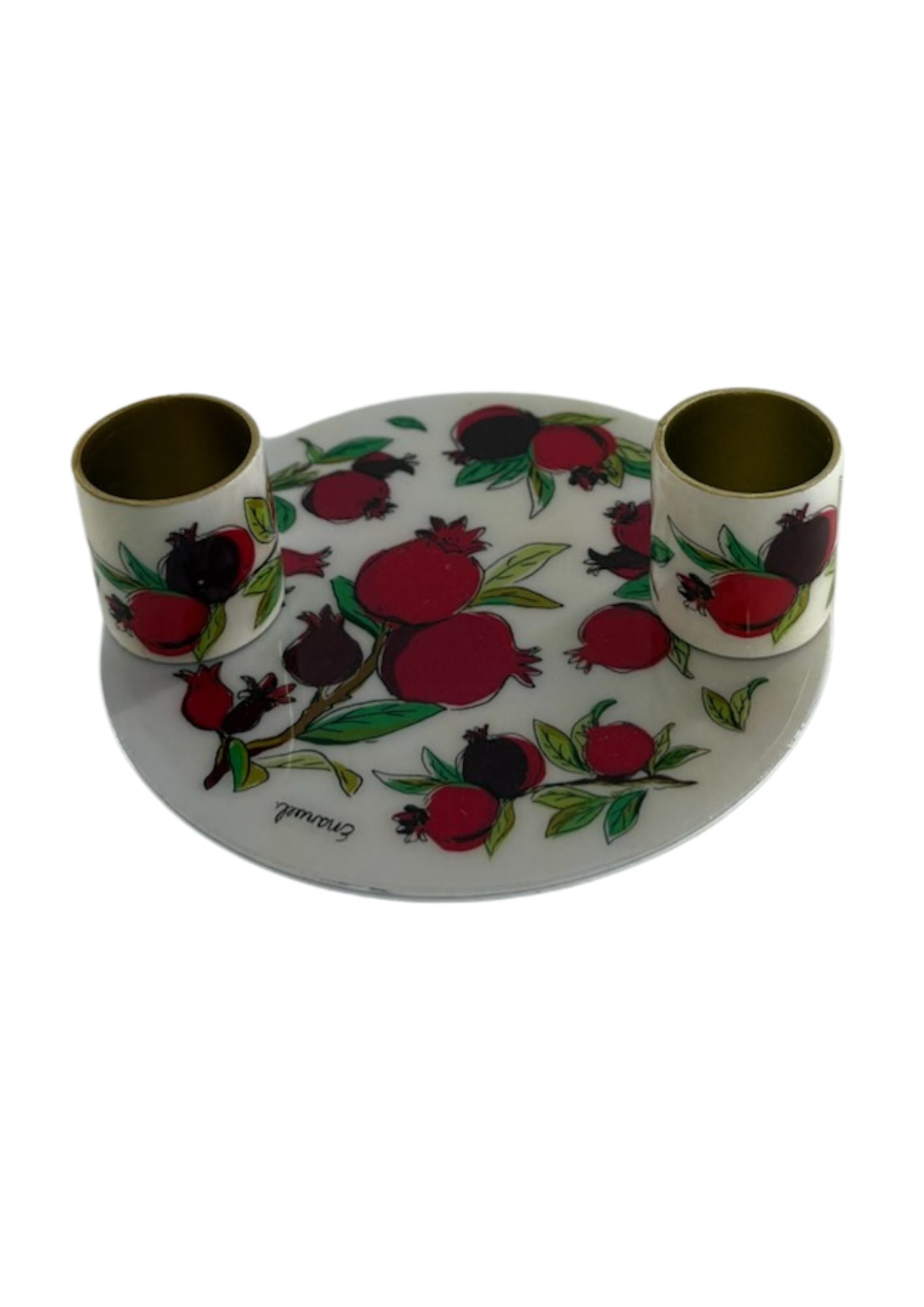 Painted Double Candle Holder (EM-CSE)