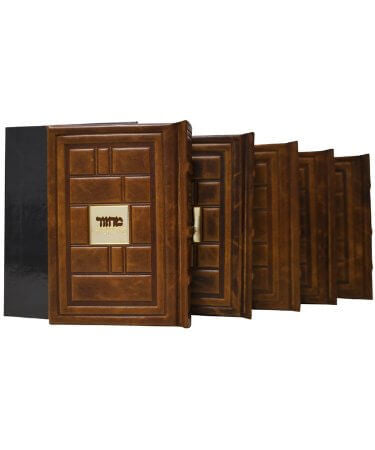 סט מחזור כונת הלב ספרדי Antique Leather-Brown w/ Plate (BK-MKHLB)