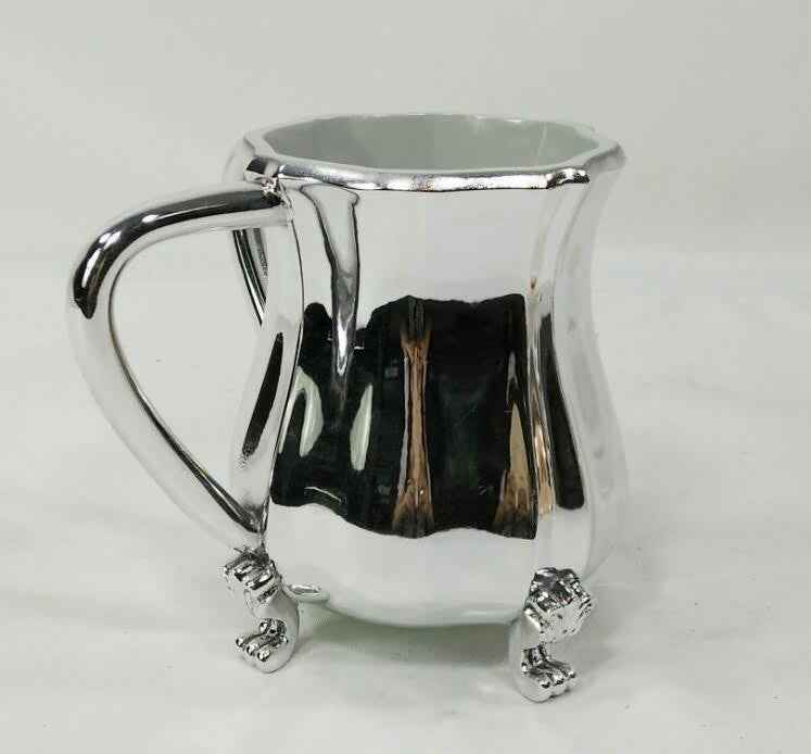 Metal Coated Acrylic Wash Cup-- Silver (WC-AVI5013S)