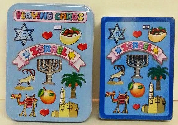 Playing Cards In tin box ISRAEL 4" (60074-1)