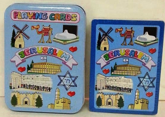 Playing Cards In tin box Jerusalem 4" (60074-2)