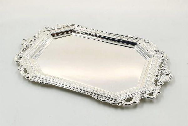 Silverplate Candlestick Tray-15"x9" (CP-60078)