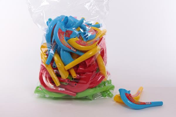 Round Neon Colored Toy Shofars (SH-PLCLR-S)