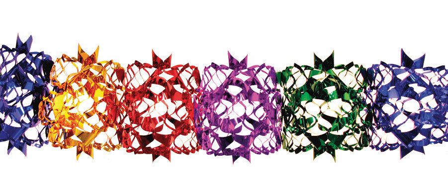 11" 15 Section Multi Colored Garland - Pack of 12 (71117)