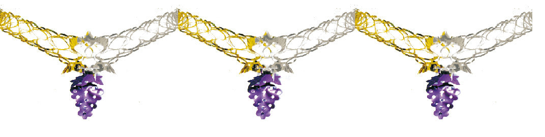 9" 6 Section Grape Garland - Pack of 12 (71124)