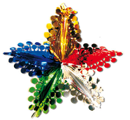 5 Section Multi Colored Star - Pack of 12 - 24" (71139)