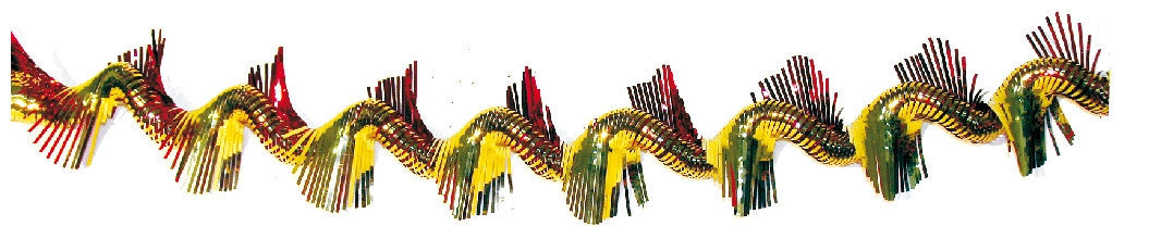 4" x 9' thin cut twisted garland - Assorted Pack of 12 (71802)