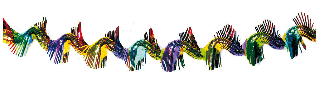 12" Multi Colored Twist Garland - Pack of 12 - (71148)