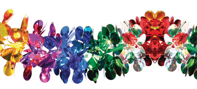 8" 24 Section Multi Colored Garland - Pack of 12 (71188)