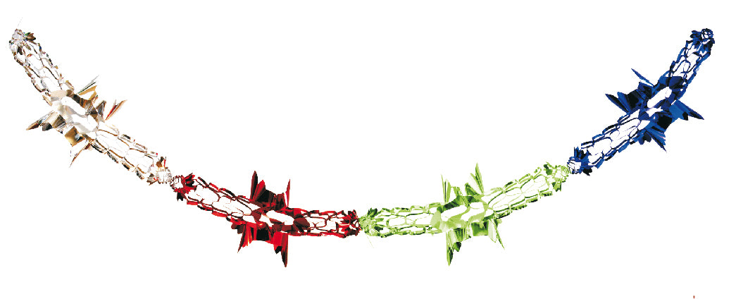 8" 6 Section Multi Colored Garland - Pack of 12 (71216)
