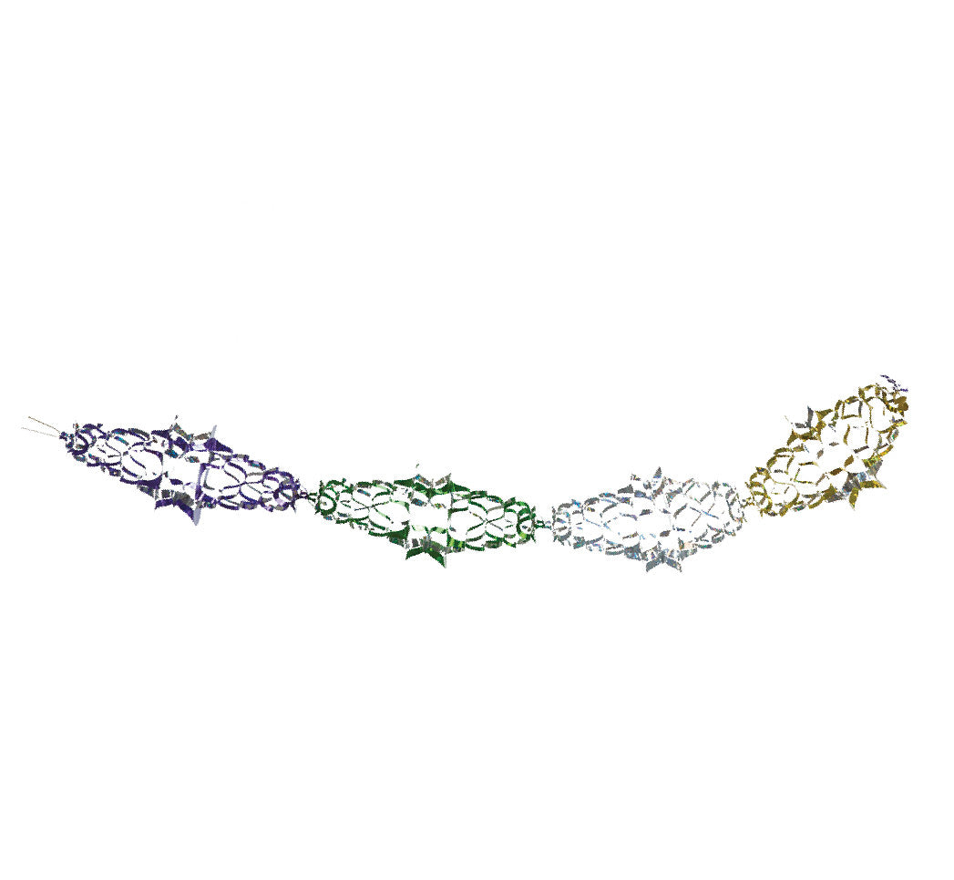 6" 8 Section Multi Colored Garland - Pack of 12 (71258)