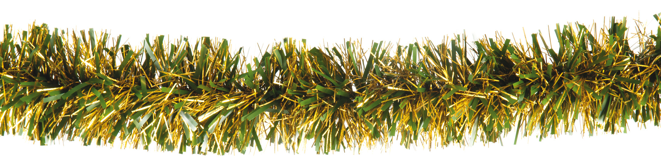 Extra Heavy and Long Tinsel, Gold w/Green (71506)