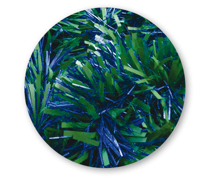 Extra Heavy and Long Tinsel, Green w/blue (71508)